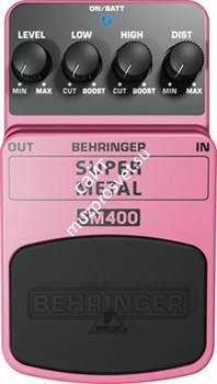Behringer SM400-педаль эффектов дисторшн с высокой степенью перегрузки, мощный драйв дистрошна - фото 23402