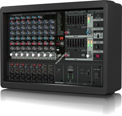 Behringer PMP580S микшер-усилитель, 2x250Вт•4Ом,  6 моновх., 2 стереовх., 6 микр. предусилителей, два 24-битных стереофонических эффектпроцессора,беспроводная опция - фото 24042