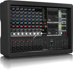 Behringer PMP580S микшер-усилитель, 2x250Вт•4Ом,  6 моновх., 2 стереовх., 6 микр. предусилителей, два 24-битных стереофонических эффектпроцессора,беспроводная опция - фото 24045