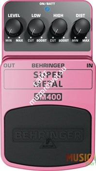 Behringer SM400-педаль эффектов дисторшн с высокой степенью перегрузки, мощный драйв дистрошна - фото 31875