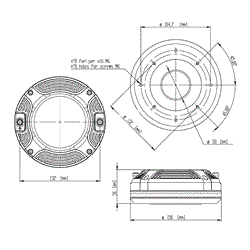 EIGHTEEN SOUND ND4015Ti2/8 - драйвер 1,5", неодим, 8 Ом, 320 Вт, 800...20000 Гц, 113  дБ - фото 35211
