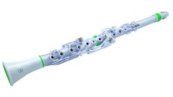 NUVO Clarin?o Standard Kit (White/Green) Кларнет, материал - АБС пластик, цвет - белый/зелёный, в комплекте - кейс, тряпочка для - фото 35340