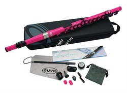 NUVO Student Flute - Pretty in Pink флейта, студенческая модель, материал - пластик, цвет - розовый, в комплекте тряпочка для пр - фото 35356