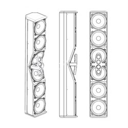RCF L 2406T W (13000177)   Трехполосная акустическая колонна с контролируемой направленностью, частотный диапазон 100 Гц -20 кГц, номинальная мощность: 200 Вт / 8 Ом или 100V/60W,  давление 120 дБ макс, 6 X 5" Нч +4 X 1" ВЧ, направленность 150°х30°, часто - фото 36351