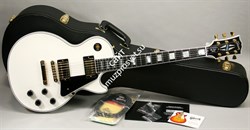 GIBSON CUSTOM LES PAUL CUSTOM ALPINE WHITE электрогитара с кейсом, цвет белый - фото 38437