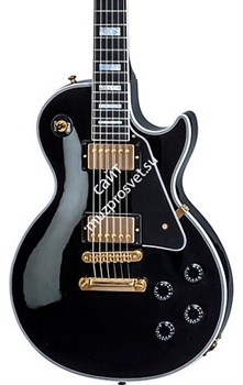 GIBSON CUSTOM LES PAUL CUSTOM EBONY LIMITED RUN электрогитара с кейсом, цвет черный. - фото 38594