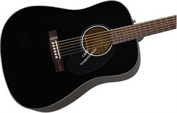 FENDER CC-60S BLK акустическая гитара, топ - массив ели, цвет черный - фото 38653