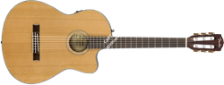 FENDER CN-140SCE NAT WC Электроакустическая классическая гитара, топ массив ели, цвет натуральный. С кейсом. - фото 38660