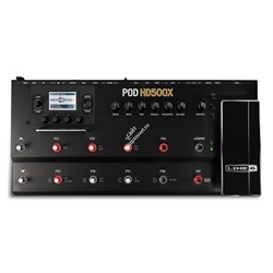 LINE 6 POD HD500X профессиональный напольный гитарный процессор эффектов, 12 футсвичей, педаль экспрессии, металлический корпус - фото 43104