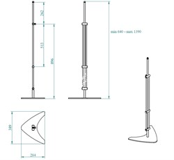 EUROMET 10300 Напольная микрофонная стойка-STILUS TELESCOPICA - фото 43235