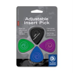 PLANET WAVES PW-IP ADJUSTABLE INSERT PICK медиатор (3 шт) + резиновая насадка/вкладыш - фото 43632