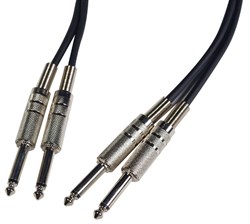 ROCKDALE DC007-3M готовый компонентный кабель, разъёмы 2 mono jack x 2 mono jack, длина 3 м, чёрный - фото 43690