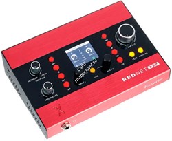 Focusrite Pro RedNet X2P Dante-интерфейс 2х2, 2 предусилителя Red Evolution, линейный стерео-выход, предусилитель для наушников - фото 44407