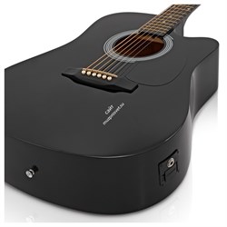 Fender Squier SA-105CE Dreadnought Black W/Fishman Preamp электроакустическая гитара - фото 44735