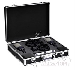 AKG C214 ST подобранная стереопара конденсаторых микрофонов C214. В комплекте: H85 держатель антивибрационный — 2шт, W214 ветрозащита — 2шт, H50 cтереопланка с 2-мя втулками, кейс жесткий - фото 45126
