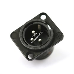 Neutrik NC3MD-L-BAG-1 панельный разъем XLR male черненый корпус - фото 45796