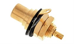 Neutrik NYS367-0 панельный разъем RCA гнездо, черный изолятор, золоченые контакты - фото 45849