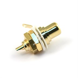 Neutrik NYS367-9 панельный разъем RCA гнездо, белый изолятор, золоченые контакты - фото 45855