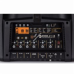 RCF EVOX JMIX8  Компактный активный акустический комплект типа «сабвуфер+сателлит» со встроенным цифровым микшером, 40 Гц — 20 кГц, 900 Вт, 128 дБ, 623 мм ? 400 мм  ? 460 мм, вес 23,8 кг, корпус из композита. Сабвуфер: динамик 12" (v.c. 2,5"), вход: XLR,  - фото 48411