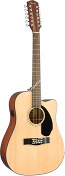 FENDER CD-60SCE-12 NAT электроакустическая гитара 12 струнная, топ - массив ели, цвет натуральный - фото 63665