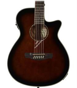 IBANEZ AEG1812II-DVS, 12-ти струнная электроакустическая гитара , цвет античный тёмный бёрст, - фото 64263