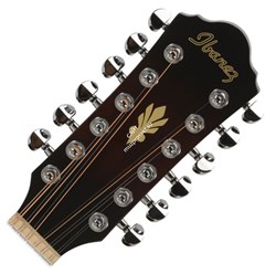 IBANEZ AEG1812II-DVS, 12-ти струнная электроакустическая гитара , цвет античный тёмный бёрст, - фото 64267