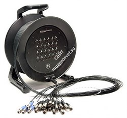 KLOTZ C16/4M30 мультикор на катушке, 16 входов XLR, 4 выхода XLR, разъемы Amphenol, длина 30 m - фото 65921