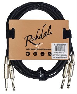 ROCKDALE DC007-3M готовый компонентный кабель, разъёмы 2 mono jack x 2 mono jack, длина 3 м, чёрный - фото 66303