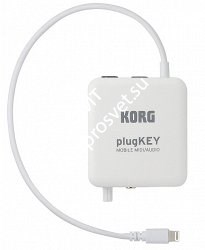 KORG plugKEY-WH портативный аудио/миди интерфейс, цвет белый. - фото 66361