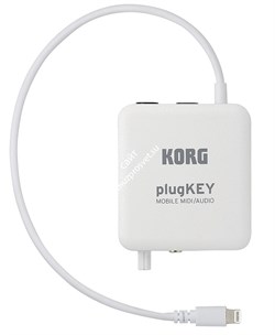 KORG plugKEY-WH портативный аудио/миди интерфейс, цвет белый. - фото 66362