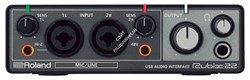 Roland Rubix22 внешний аудио интерфейс, 24 бит/192кГц, 2 вх./2 вых., USB, MAC/PC/iPad - фото 66518