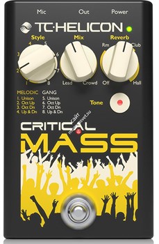 TC Helicon Critical Mass напольная вокальная педаль эффекта гармонизации и дублирования - фото 67821