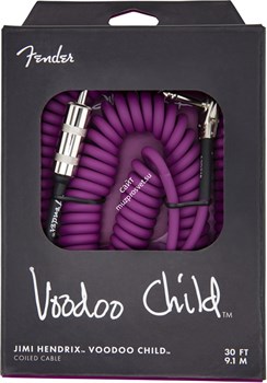 FENDER HENDRIX VOODOO CHILD CABLE PURPLE Гитарный кабель jack-jack, 9 метров, модель Джими Хендрикс, фиолетовый - фото 68100