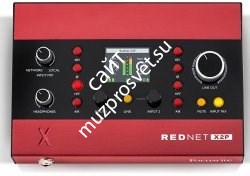 Focusrite Pro RedNet X2P Dante-интерфейс 2х2, 2 предусилителя Red Evolution, линейный стерео-выход, предусилитель для наушников - фото 68263