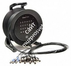 KLOTZ C16/4M25 мультикор на катушке, 16 входов XLR, 4 выхода XLR, разъемы Amphenol, длина 25 m - фото 68507