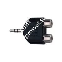 QUIK LOK AD273 адаптер, stereo 3.5mm jack папа x 2 RCA мама - фото 68686