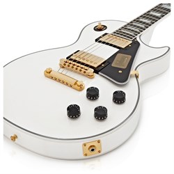 GIBSON CUSTOM LES PAUL CUSTOM ALPINE WHITE электрогитара с кейсом, цвет белый - фото 69620