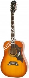 EPIPHONE DOVE PRO ACOUSTIC/ELECTRIC W/FISHMAN VINTAGE BROWN SUNBURST электро-акустическая гитара, цвет классический санбёрст - фото 69840