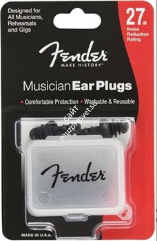 FENDER MUSICIAN SERIES BLACK EAR PLUGS беруши, цвет чёрный - фото 70057