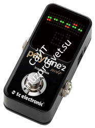 TC ELECTRONIC POLYTUNE 2 NOIR педальный тюнер в уменьшенном корпусе, цвет чёрный - фото 70771