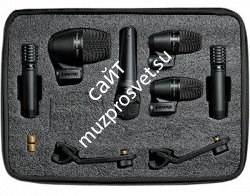 SHURE PGADRUMKIT6 набор микрофонов для ударных, включает 1 PGA52, 2 PGA56s, 1 PGA 57 и 2 PGA81s - фото 71046