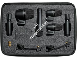 SHURE PGADRUMKIT6 набор микрофонов для ударных, включает 1 PGA52, 2 PGA56s, 1 PGA 57 и 2 PGA81s - фото 71047