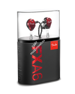 FENDER FXA6 PRO IEM- RED Внутриканальные наушники с 9,25мм драйвером, HDBA твиттером и бас портом - фото 72020