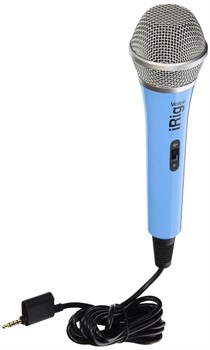 IK MULTIMEDIA iRig Voice - Blue ручной микрофон для караоке с аналоговым подключением к iOS и Android устройствам, синий - фото 73248