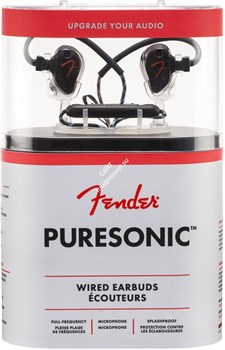 FENDER PureSonic Wired earbud Black внутриканальные наушники с гарнитурой, цвет черный - фото 75812