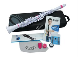 NUVO Clarin?o Standard Kit (White/Pink) Кларнет, материал - АБС пластик, цвет - белый/розовый, в комплекте - кейс, тряпочка для - фото 76503