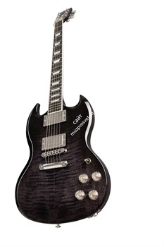 GIBSON 2019 SG High Performance Trans Ebony Fade электрогитара, цвет черный в комплекте кейс - фото 77138