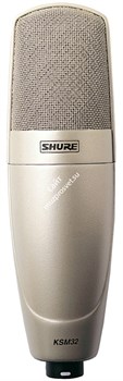 SHURE KSM32/SL студийный конденсаторный микрофон , цвет 'шампань', держатель 'паук', чехол для хранения - фото 78140
