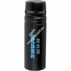 SHURE BETA 98Н/С миниатюрный кардиоидный микрофон для музыкальных инструментов с кабелем (XLR) и встроенным предусилителем - фото 78384