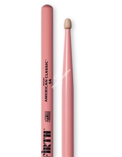 VIC FIRTH AMERICAN CLASSIC® 5A w/ PINK FINISH барабанные палочки, орех, деревянный наконечник - фото 78916